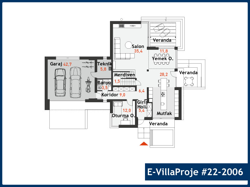 Gazbeton Çelik Ev 317 m² Dubleks (5+1) - Görsel 2