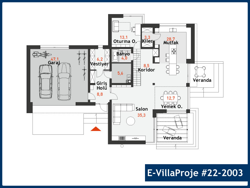 Gazbeton Çelik Ev 318 m² Dubleks (5+1) - Görsel 2