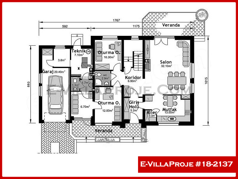 Gazbeton Çelik Ev 319 m² Dubleks (5+1) - Görsel 2
