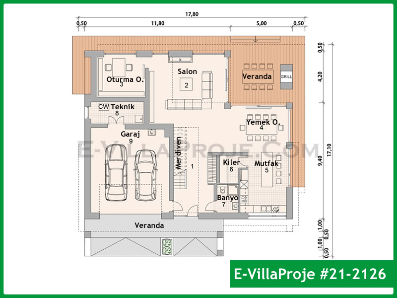 Gazbeton Çelik Ev 319 m² Dubleks (5+1) - Görsel 2