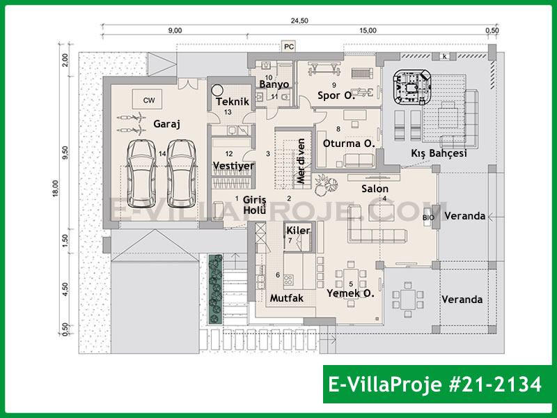 Gazbeton Çelik Ev 322 m² Dubleks (5+1) - Görsel 2