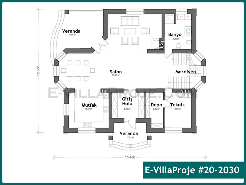Gazbeton Çelik Ev 335 m² Dubleks (5+1) - Görsel 2