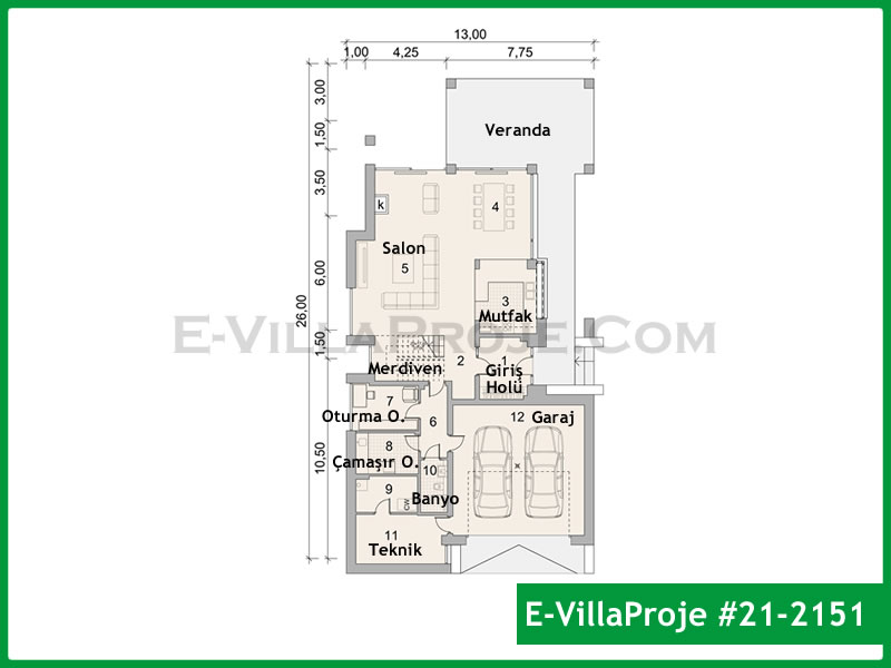 Gazbeton Çelik Ev 343 m² Dubleks (5+1) - Görsel 2