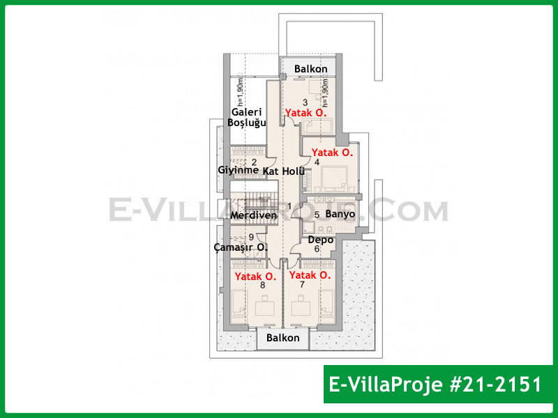 Gazbeton Çelik Ev 343 m² Dubleks (5+1) - Görsel 3