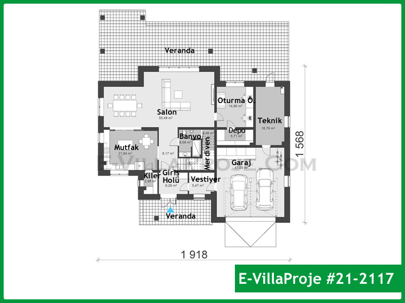 Gazbeton Çelik Ev 349 m² Dubleks (5+1) - Görsel 2