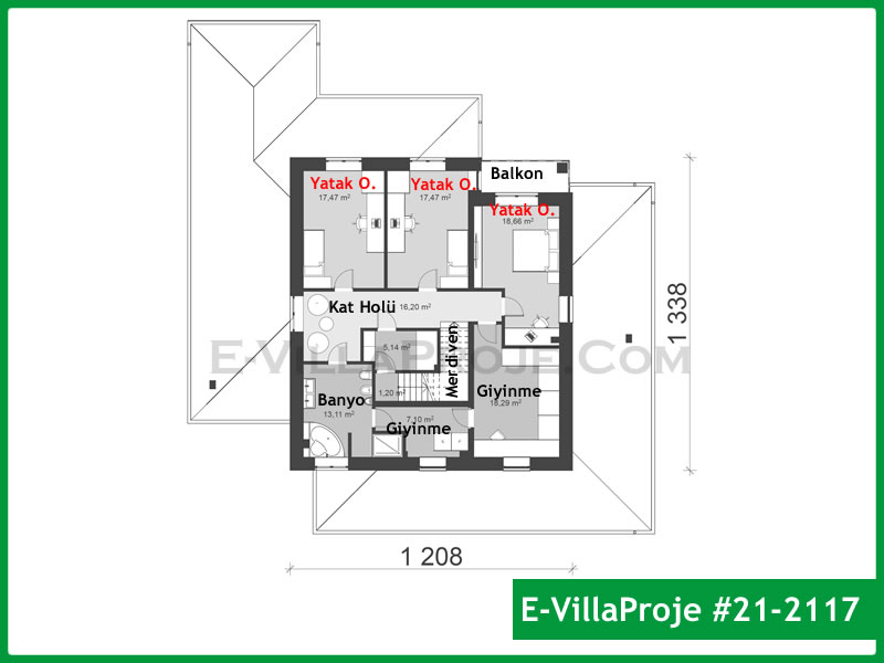 Gazbeton Çelik Ev 349 m² Dubleks (5+1) - Görsel 3