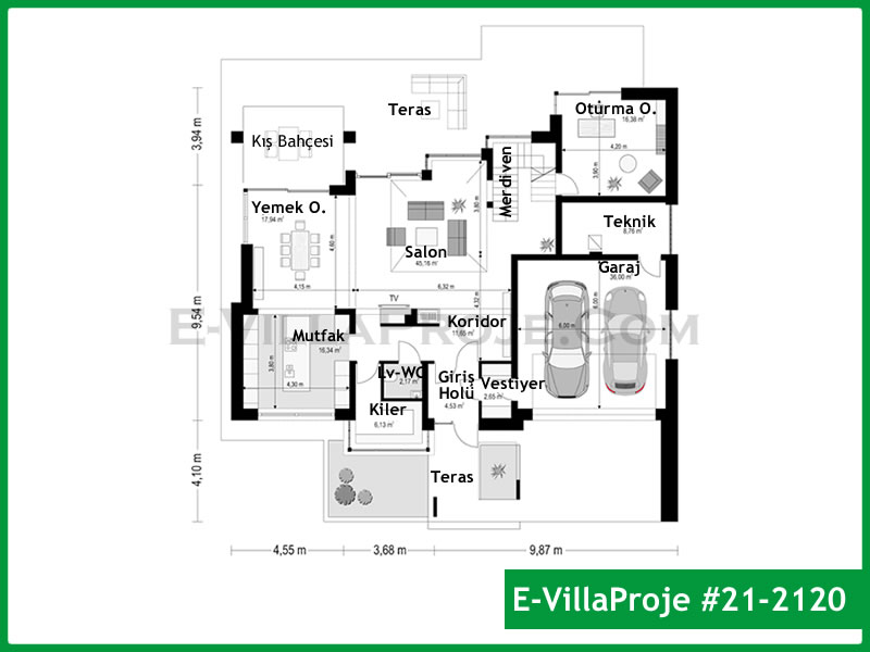 Gazbeton Çelik Ev 355 m² Dubleks (5+1) - Görsel 2