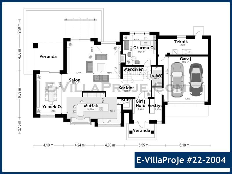 Gazbeton Çelik Ev 371 m² Dubleks (5+1) - Görsel 2