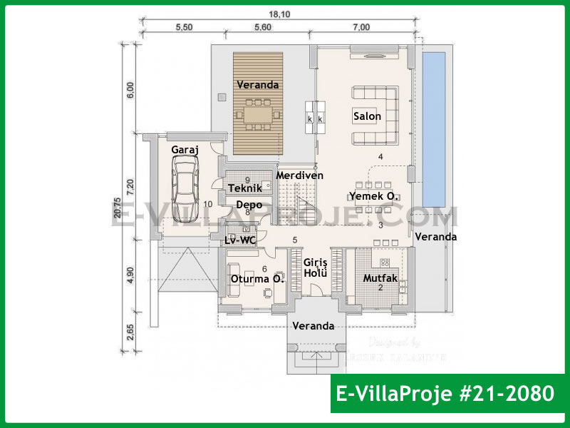 Gazbeton Çelik Ev 371 m² Dubleks (5+1) - Görsel 2