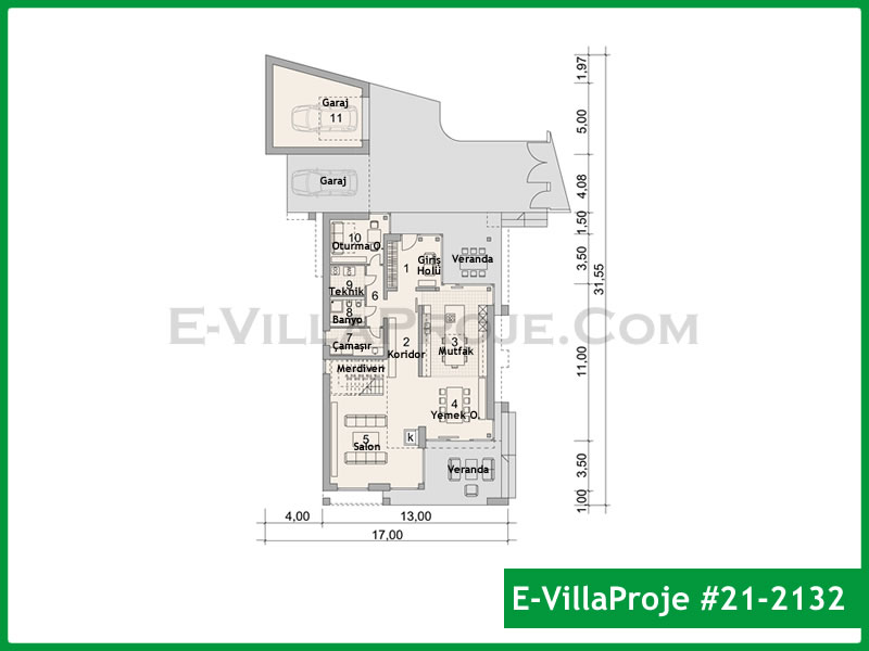 Gazbeton Çelik Ev 376 m² Dubleks (5+1) - Görsel 2