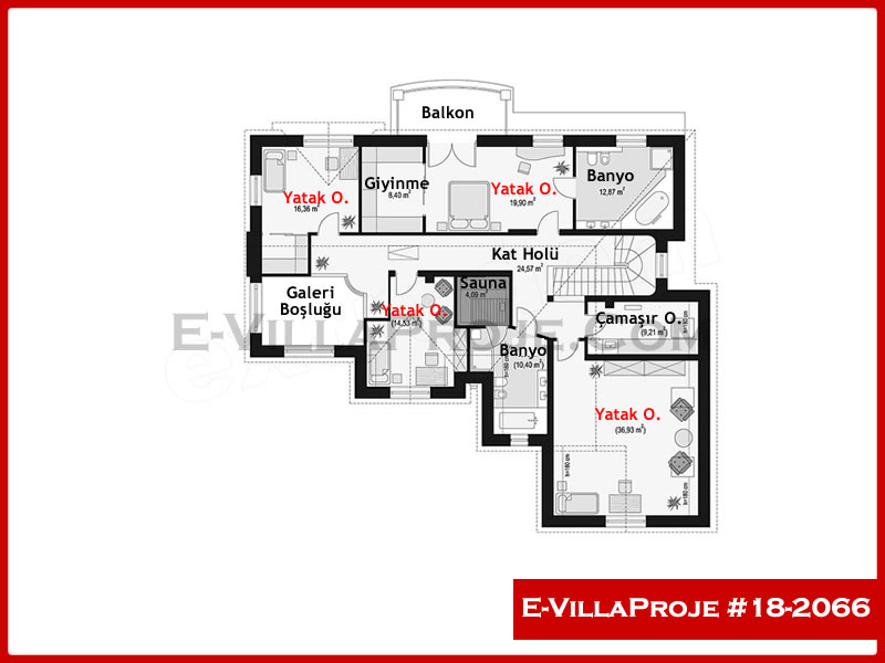 Gazbeton Çelik Ev 383 m² Dubleks (5+1) - Görsel 3