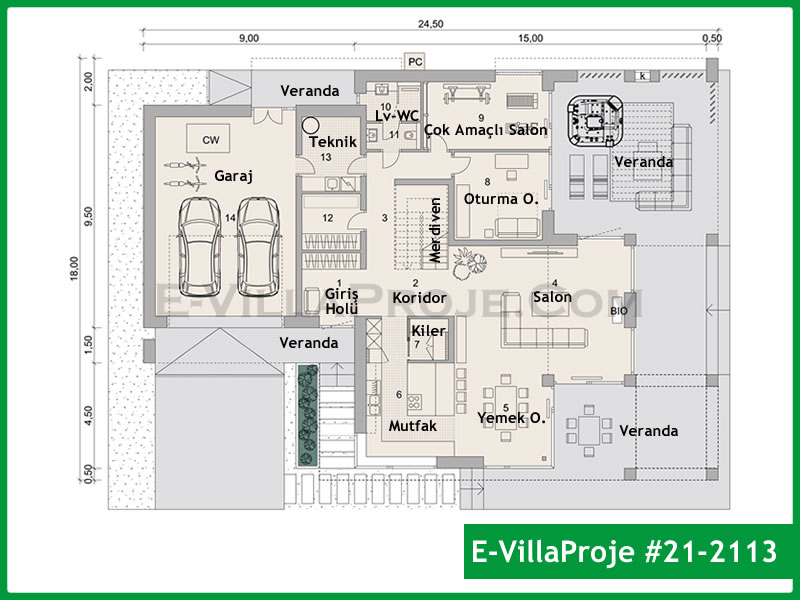 Gazbeton Çelik Ev 385 m² Dubleks (5+1) - Görsel 2