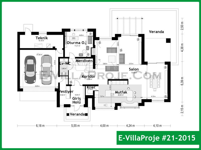 Gazbeton Çelik Ev 393 m² Dubleks (5+1) - Görsel 2
