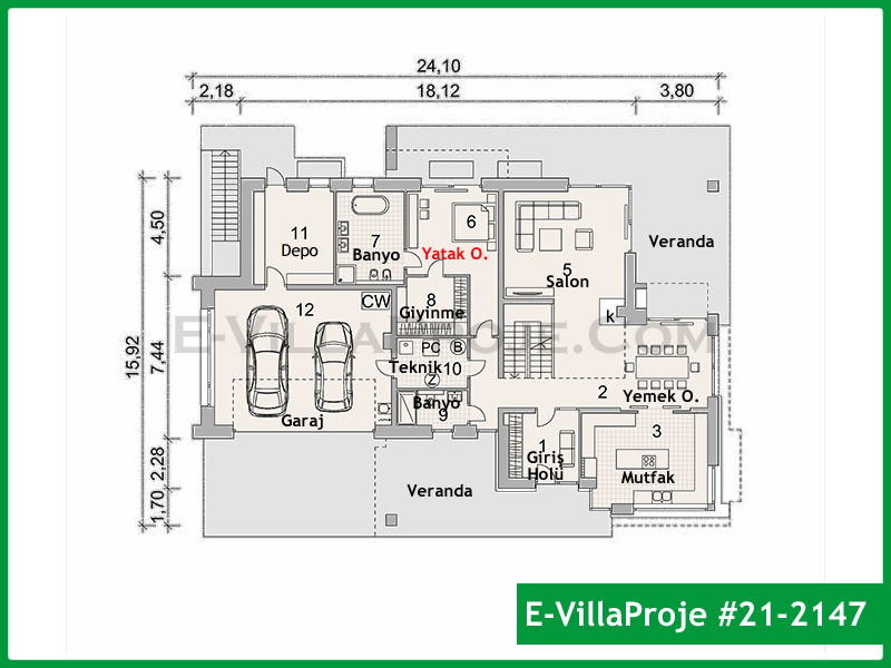 Gazbeton Çelik Ev 393 m² Dubleks (5+1) - Görsel 2