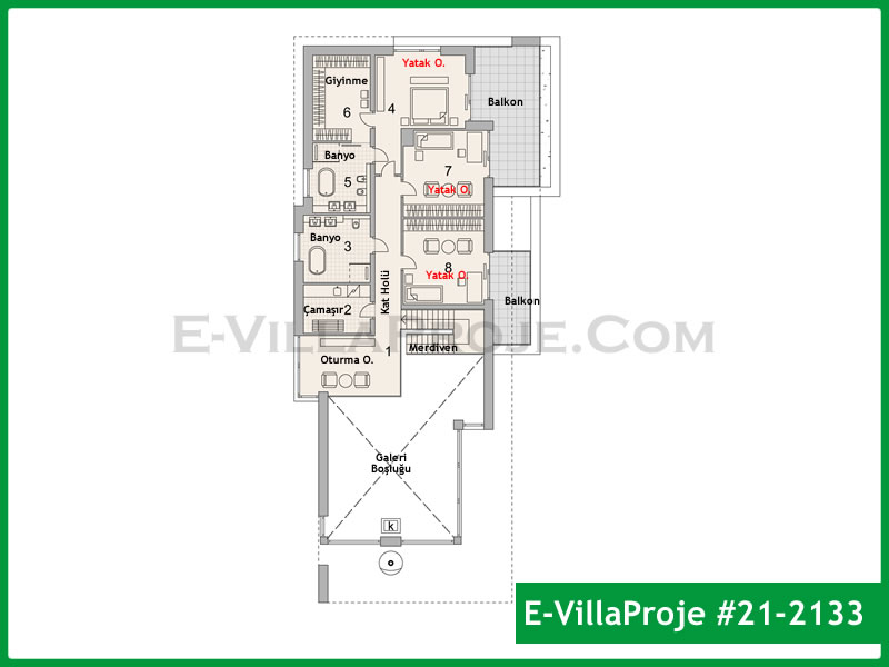 Gazbeton Çelik Ev 401 m² Dubleks (5+1) - Görsel 3