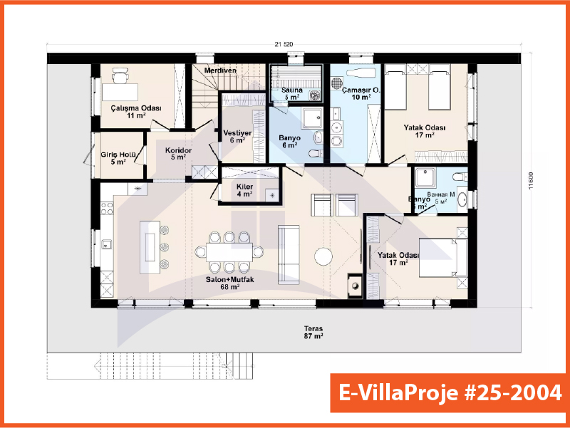 Gazbeton Çelik Ev 406 m² Dubleks (5+1) - Görsel 2