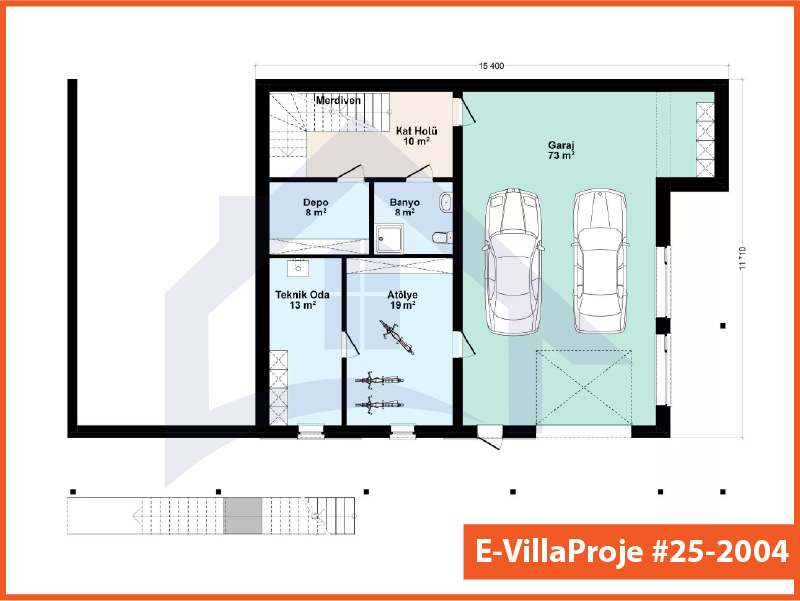 Gazbeton Çelik Ev 406 m² Dubleks (5+1) - Görsel 3