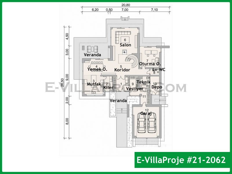 Gazbeton Çelik Ev 407 m² Dubleks (5+1) - Görsel 2