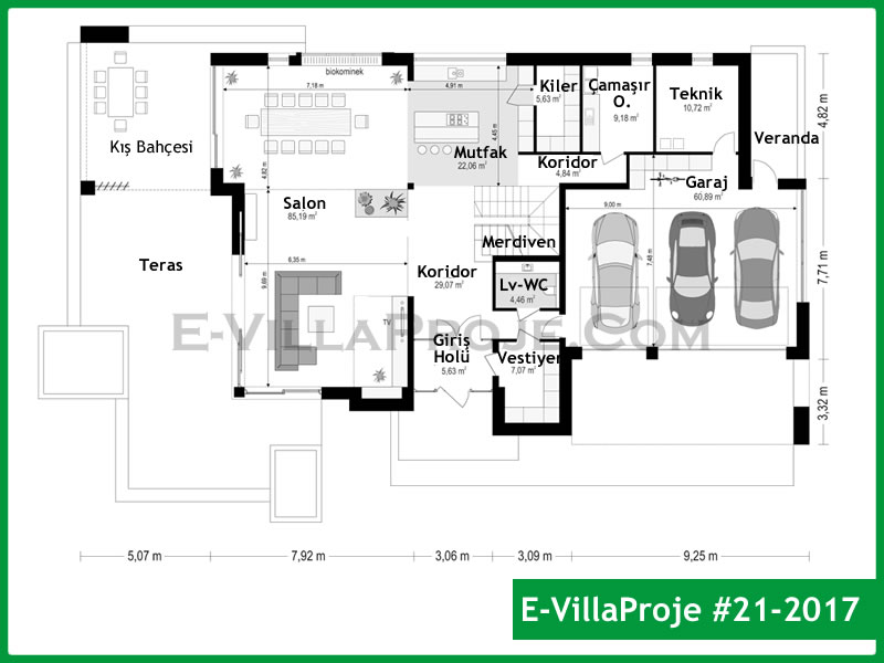 Gazbeton Çelik Ev 440 m² Dubleks (5+1) - Görsel 2