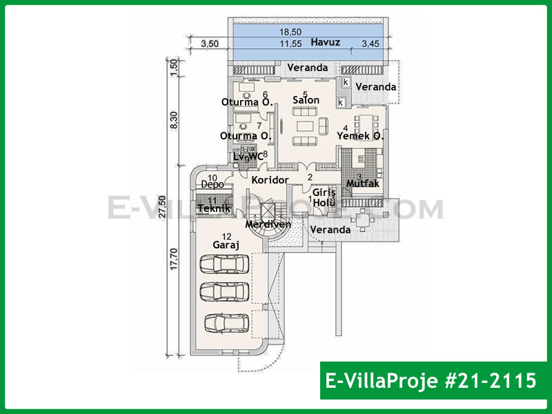 Gazbeton Çelik Ev 473 m² Dubleks (5+1) - Görsel 2