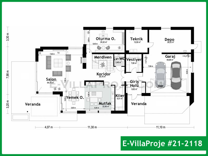 Gazbeton Çelik Ev 480 m² Dubleks (5+1) - Görsel 2