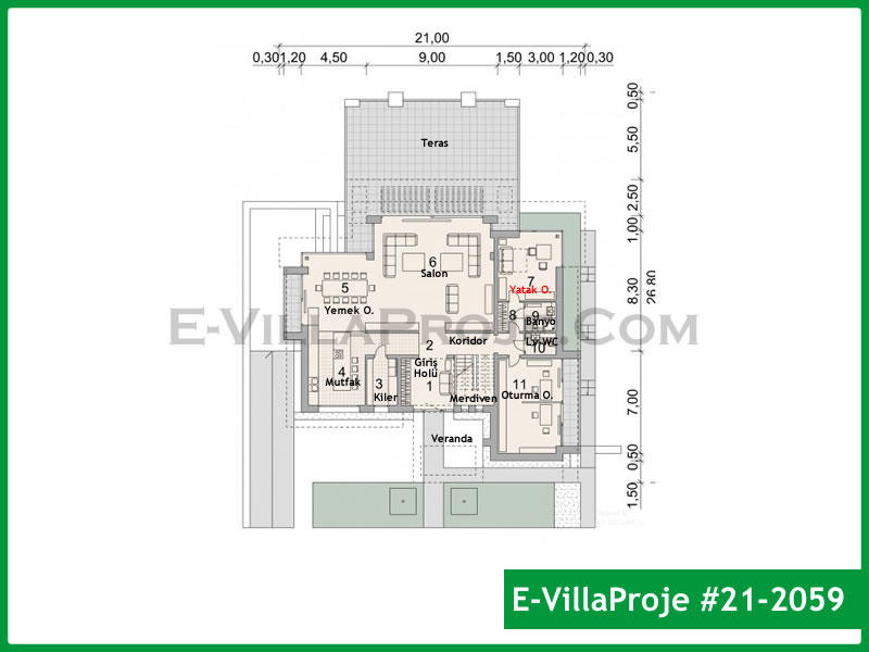 Gazbeton Çelik Ev 494 m² Dubleks (5+1) - Görsel 2