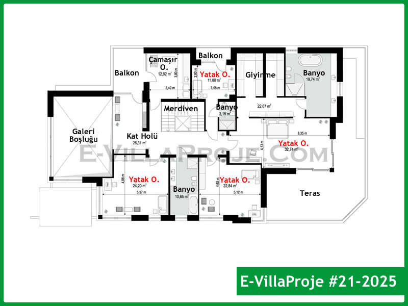 Gazbeton Çelik Ev 507 m² Dubleks (5+1) - Görsel 3