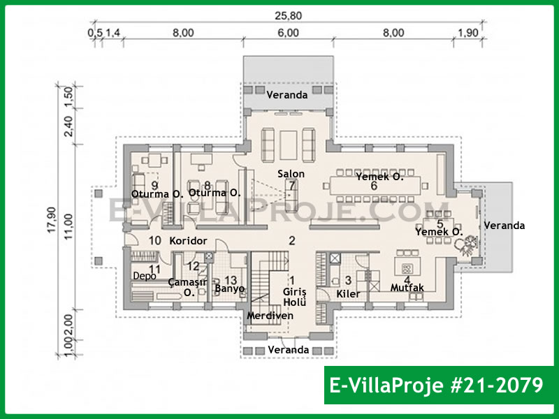 Gazbeton Çelik Ev 537 m² Dubleks (5+1) - Görsel 2