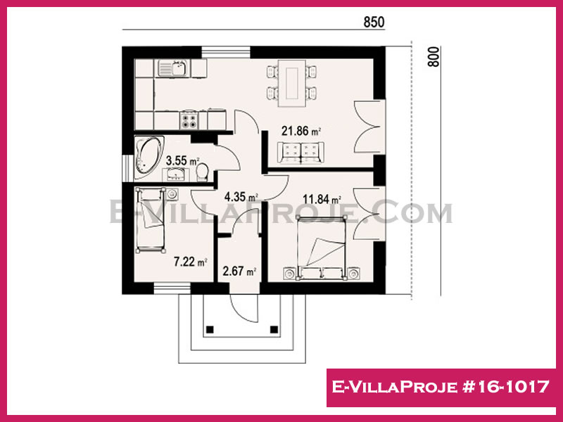 Gazbeton Çelik Ev 68 m² Tek Katlı (2+1) - Görsel 2