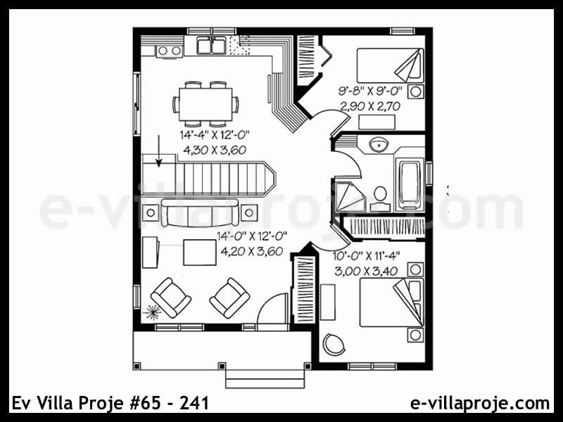 Gazbeton Çelik Ev 76 m² Tek Katlı (2+1) - Görsel 2