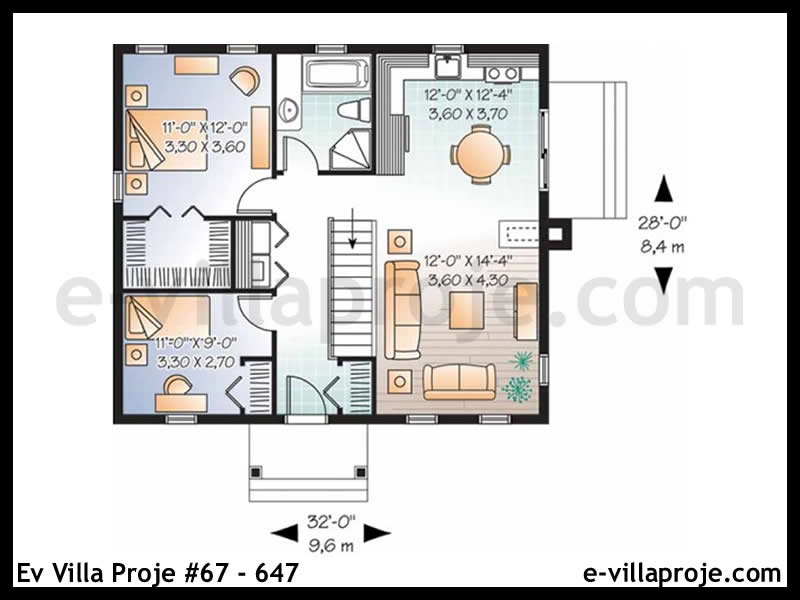 Gazbeton Çelik Ev 81 m² Tek Katlı (2+1) - Görsel 2