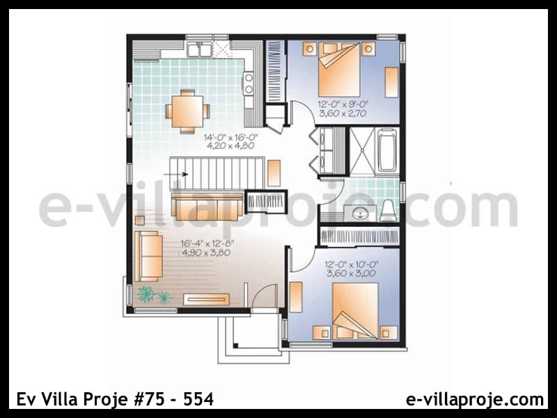 Gazbeton Çelik Ev 87 m² Tek Katlı (2+1) - Görsel 2