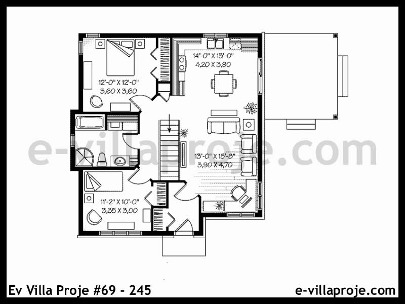 Gazbeton Çelik Ev 90 m² Tek Katlı (2+1) - Görsel 2