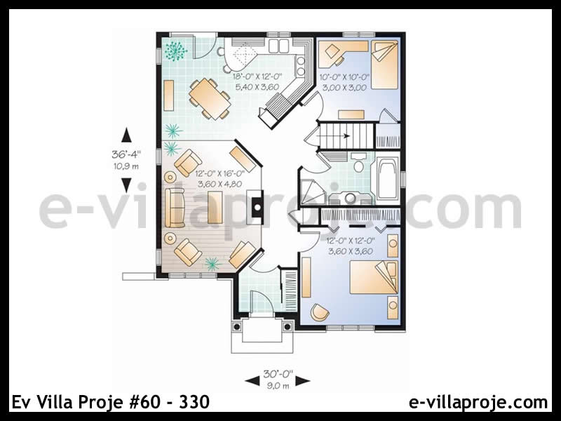 Gazbeton Çelik Ev 92 m² Tek Katlı (2+1) - Görsel 2