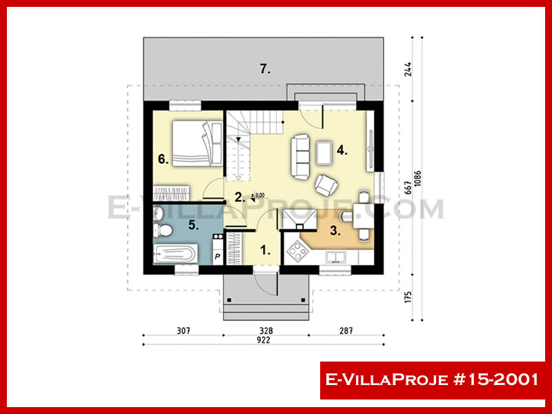 Gazbeton Çelik Ev 93 m² Dubleks (2+1) - Görsel 2