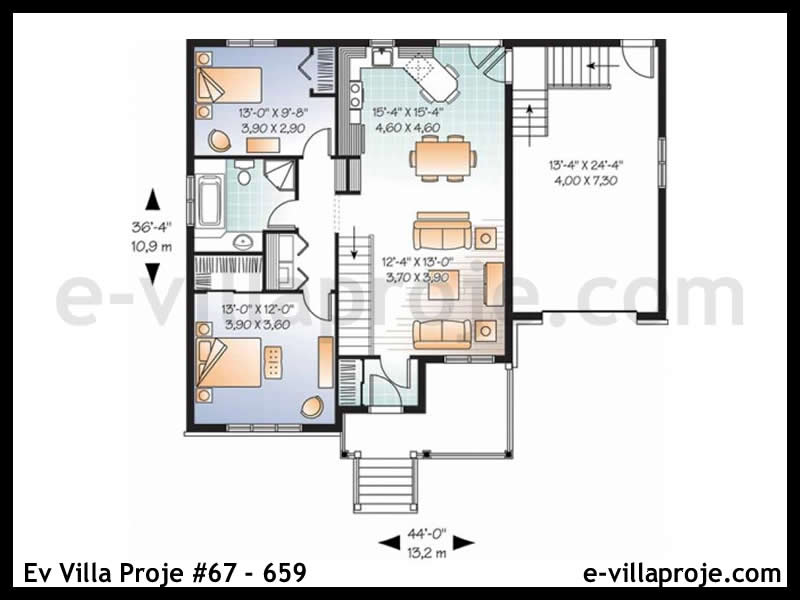 Gazbeton Çelik Ev 93 m² Tek Katlı (2+1) - Görsel 2
