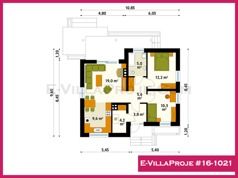Gazbeton Çelik Ev 93 m² Tek Katlı (2+1) - Görsel 2
