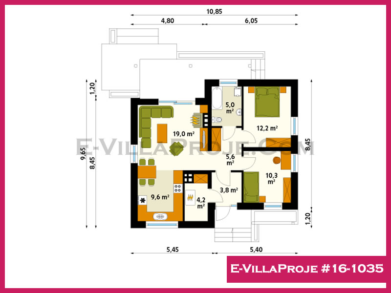 Gazbeton Çelik Ev 93 m² Tek Katlı (2+1) - Görsel 2
