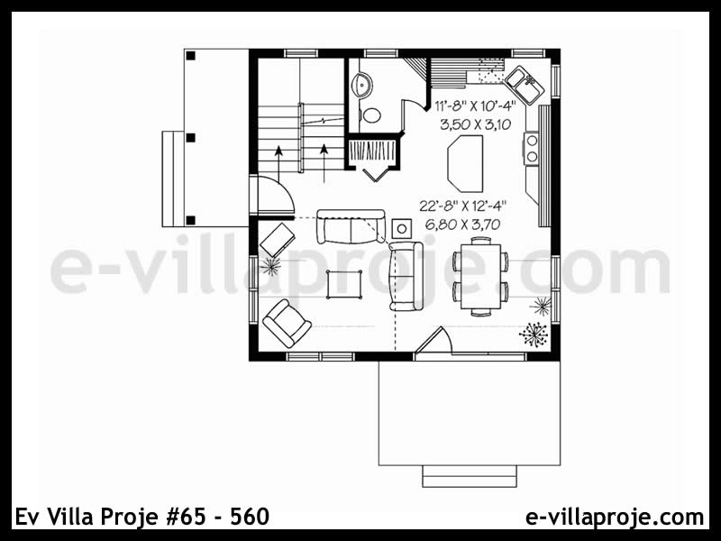 Gazbeton Çelik Ev 95 m² Dubleks (2+1) - Görsel 2