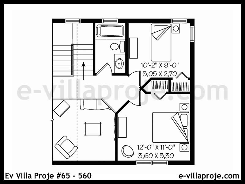 Gazbeton Çelik Ev 95 m² Dubleks (2+1) - Görsel 3