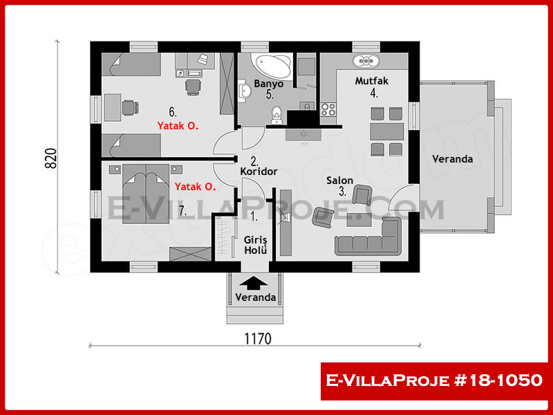 Gazbeton Çelik Ev 96 m² Tek Katlı (2+1) - Görsel 2