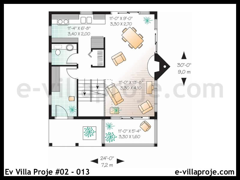 Gazbeton Çelik Ev 97 m² Dubleks (2+1) - Görsel 2