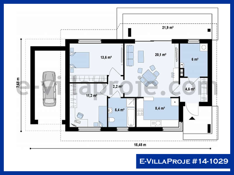 Gazbeton Çelik Ev 98 m² Tek Katlı (2+1) - Görsel 2