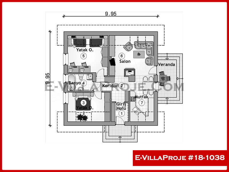 Gazbeton Çelik Ev 99 m² Tek Katlı (2+1) - Görsel 2