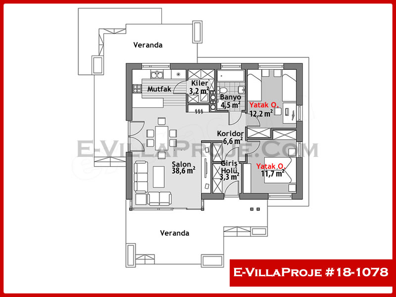 Gazbeton Çelik Ev 99 m² Tek Katlı (2+1) - Görsel 2